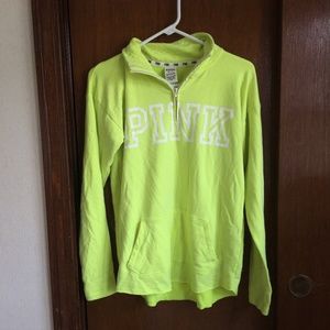 vs pink neon yellow sweatshirt ☆ sz xs